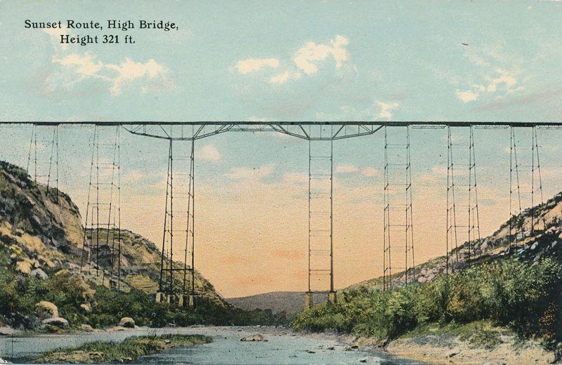Sunset Route Railroad High Bridge - Pecos River, West Texas - DB