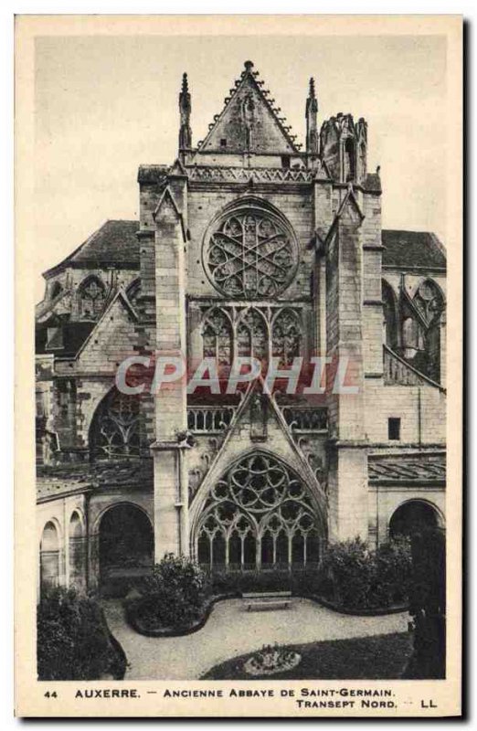 Old Postcard Auxerre Abbey De Saint Germain