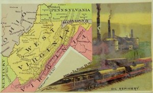 Arbuckle Bros Ariosa No.57 Coffee West Virginia Oil Refinery Train Railroad P81