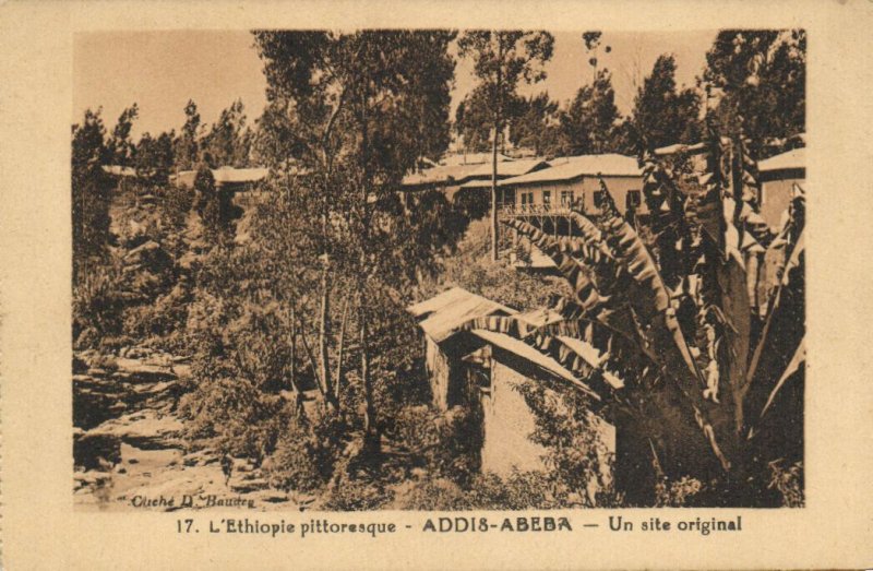 PC ETHIOPIA, ADDIS ABEBA, UN SITE ORIGINAL, Vintage Postcard (B41189) 