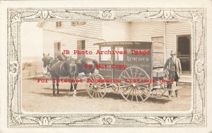 NY, Ogdensburg, New York, RPPC, F.R. Green's Watkins Remedies Medical Wagon