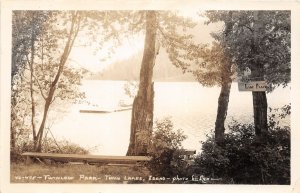 G46/ Twin Lakes Idaho RPPC Postcard c1940s Twinlow Park Swim Dock 