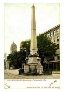 VA - Portsmouth. Confederate Monument ca 1906