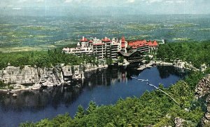 1961 MOHONK LAKE NEW YORK MOUNTAIN HOUSE RONDOUT VALLY SKY TOP  POSTCARD P970