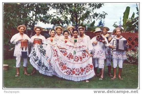 Conjunto Tipico Cajar Dancers in Republic of Panama, Pre-zip Code Chrome