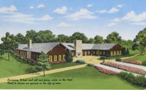 Old Spinning Wheel Restaurant ~ Hinsdale Illinois IL ~ Tea Room Cabins Postcard