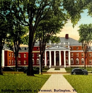 University Of Vermont Burlington Postcard Waterman Building c1940s DWS5C