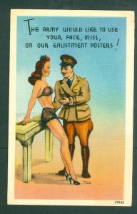 USA. WWII Comic,Army. The Army Would Like to Use Your Face, Miss O.Toole