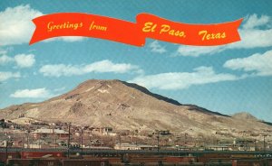 Vintage Postcard 1961 Mt. Franklin El Paso Landmark Scenic Drive Texas Greeting
