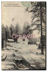 Old Postcard Phone Foret Tournairet the military post telegraph