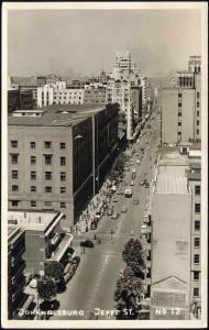 south africa, JOHANNESBURG, Jeppe Street (1952) RPPC