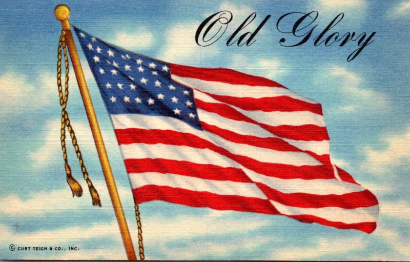 Patriotic Old Glory The American Flag Curteich