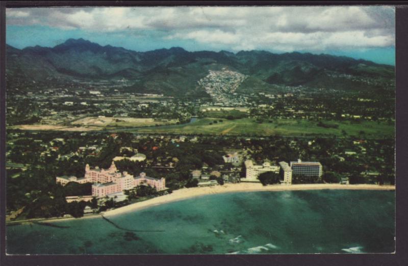 Bird's Eye View,Waikiki,Oahu,HI Postcard BIN