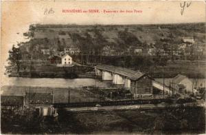 CPA BONNIERES-sur-SEINE Panorama des deux Ponts (617560)