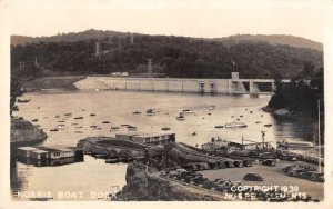 Norris Lake Tennessee Norris Boat Dock And Dam Real Photo Postcard AA54411