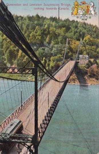 Queenstown and Lewiston Suspension Bridge Looking Towards Canada 1913