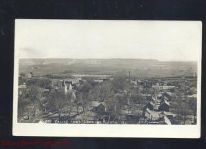 RPPC MISSOURI VALLEY IOWA BIRDSEYE VIEW VINTAGE REAL PHOTO POSTCARD CYKO