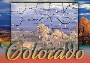 COLORADO MAP POSTCARD [1070]