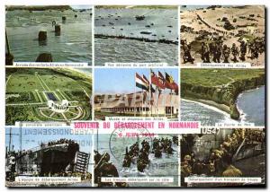 Postcard Modern Army Unloading in Normandy American Cemetery Pointe du Hoc