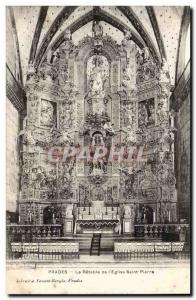 Prades - The Altarpiece of the & # 39Eglise Saint Pierre - Old Postcard