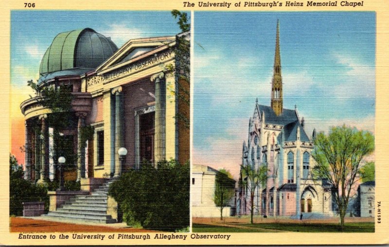 Pennsylvania Pittsburgh Allegheny Observatory Entrance & Heinz Memorial Chape...