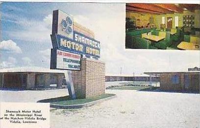 Louisiana Vidalia Shamrock Motor Hotel & Restaurant Interior View Dexter Press