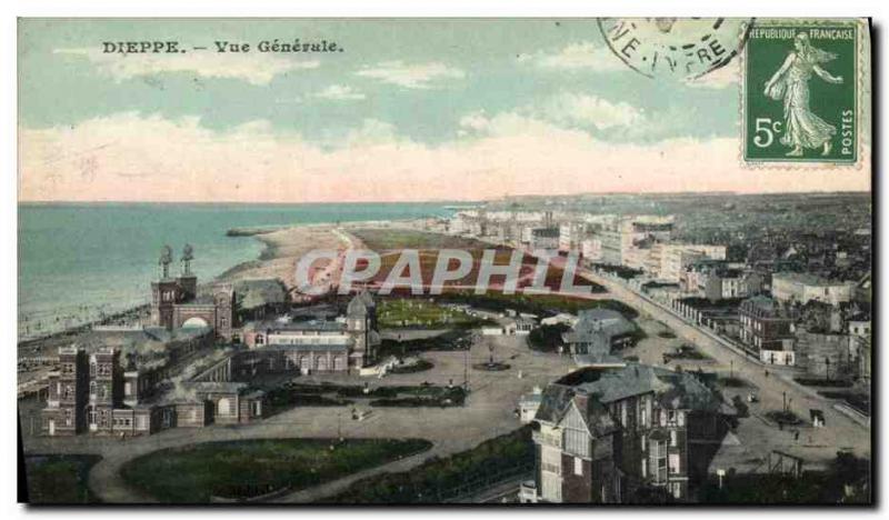 Old Postcard Dieppe Vue Generale