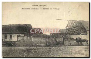 Old Postcard Arvilliers Entree of villaeg Army