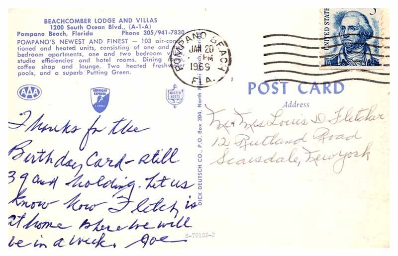 Postcard GOLF COURSE SCENE Pompano Beach Florida FL AS9792