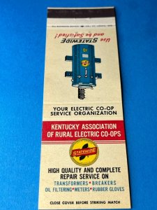 Vintage Matchbook Cover Kentucky Association of Rural Electric Co-Ops MB164