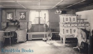 Postcard RPPC Workroom Waelderhaus Girl Scout Home Kohler WI