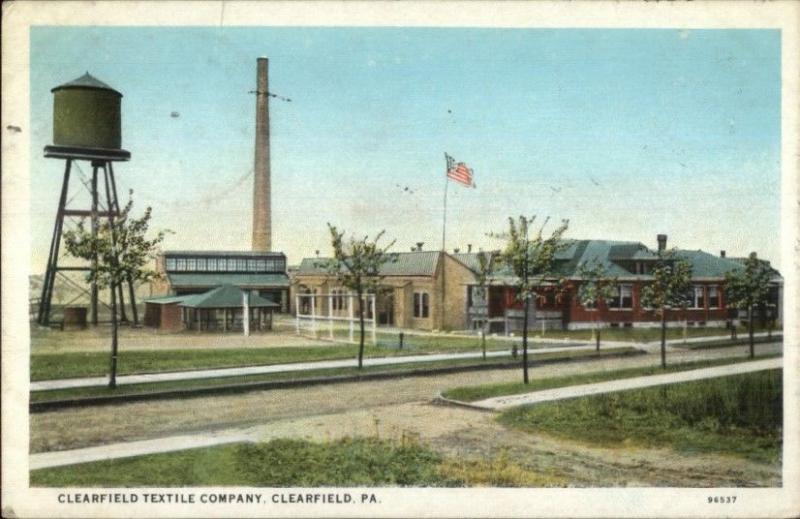 Clearfield PA Textile Co c1920 Postcard