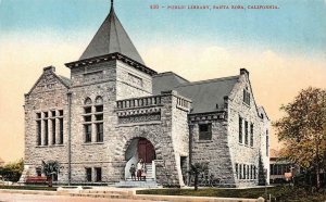 Public Library, Santa Rosa, California Sonoma County c1910s Vintage Postcard