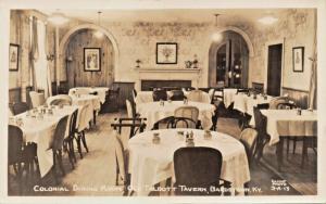 BARDSTOWN KENTUCKY~OLD TALBOTT TAVERN DINING ROOM~CLINE REAL PHOTO POSTCARD 1930