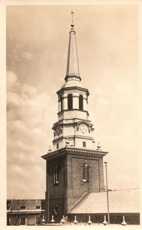 VINTAGE POSTCARD CHRIST CHURCH 2nd STREET PHILADELPHIA PENNSYLVANIA REAL PHOTO