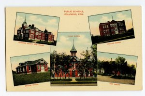 Public Schools Columbus Kans. Kansas Vintage Postcard Standard View Card