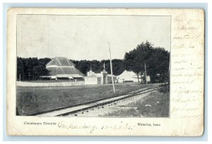 1905 Chautauqua Grounds Railroad Waterloo Iowa IA Posted Antique Postcard