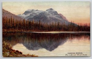 Canadian Rockies Bow Lake Mount Hector Tuck Oilette Hanover PA Adv Postcard C39