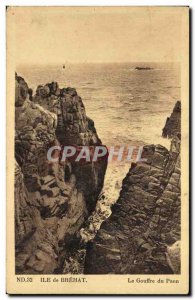 Old Postcard Island Brehat Chasm Peacock
