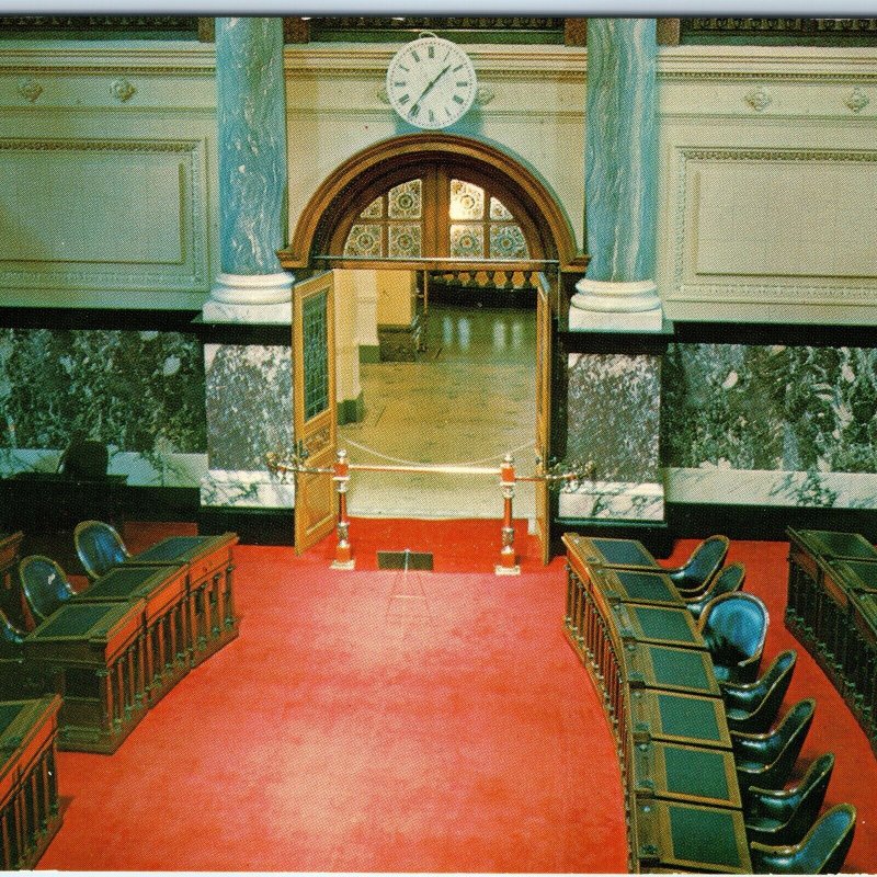 c1970s Victoria, British Columbia BC Legislative Chamber Parliament Interior M10