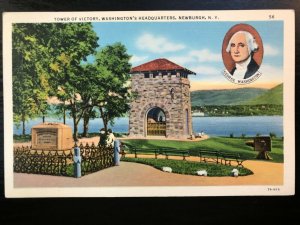 Vintage Postcard 1937 Tower of Victory Washington's Headquarters Newburgh N.Y.