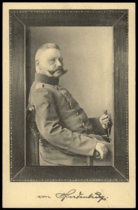 Germany WWI General von Hindenburg Patriotic Portrait PPC G67425