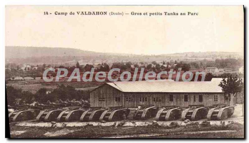 Postcard From Old Camp Valdahon Big & Small Tanks In Park