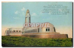 Old Postcard Douaumont Ossuary back of the Catholic Chapel Monument