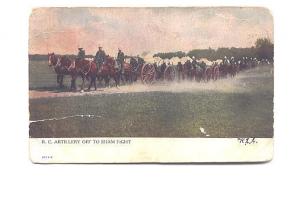 RC Artillery Off to Sham Fight, Used 1907, Warwick