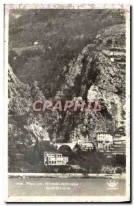 Postcard Moderne Menton Ventimiglia Grimaldi Pont St Louis