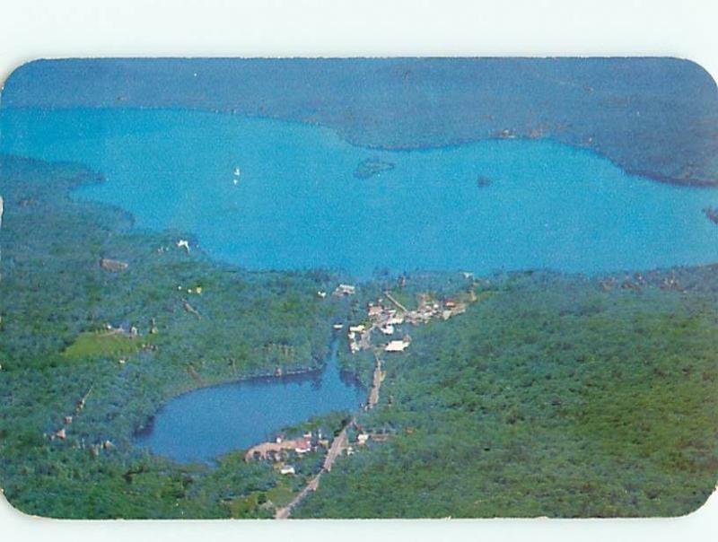 Postcard Aerial View Fifth Lake Fourth Lake Eagle Bay Dollar Island NY # 284