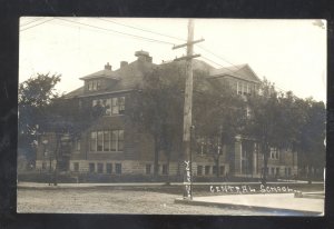 RPPC YORK NEBRASKA CENTRAL SCHOOL VUILDING VINTAGE REAL PHOTO POSTCARD 1911