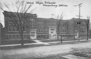 Lansing Michigan~New High School Building~Unpaved Street~1913 CU Williams Pc