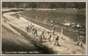 R.A.D. at WORK 1936 TIEFENAU VINTAGE GERMAN REAL PHOTO POSTCARD RPPC